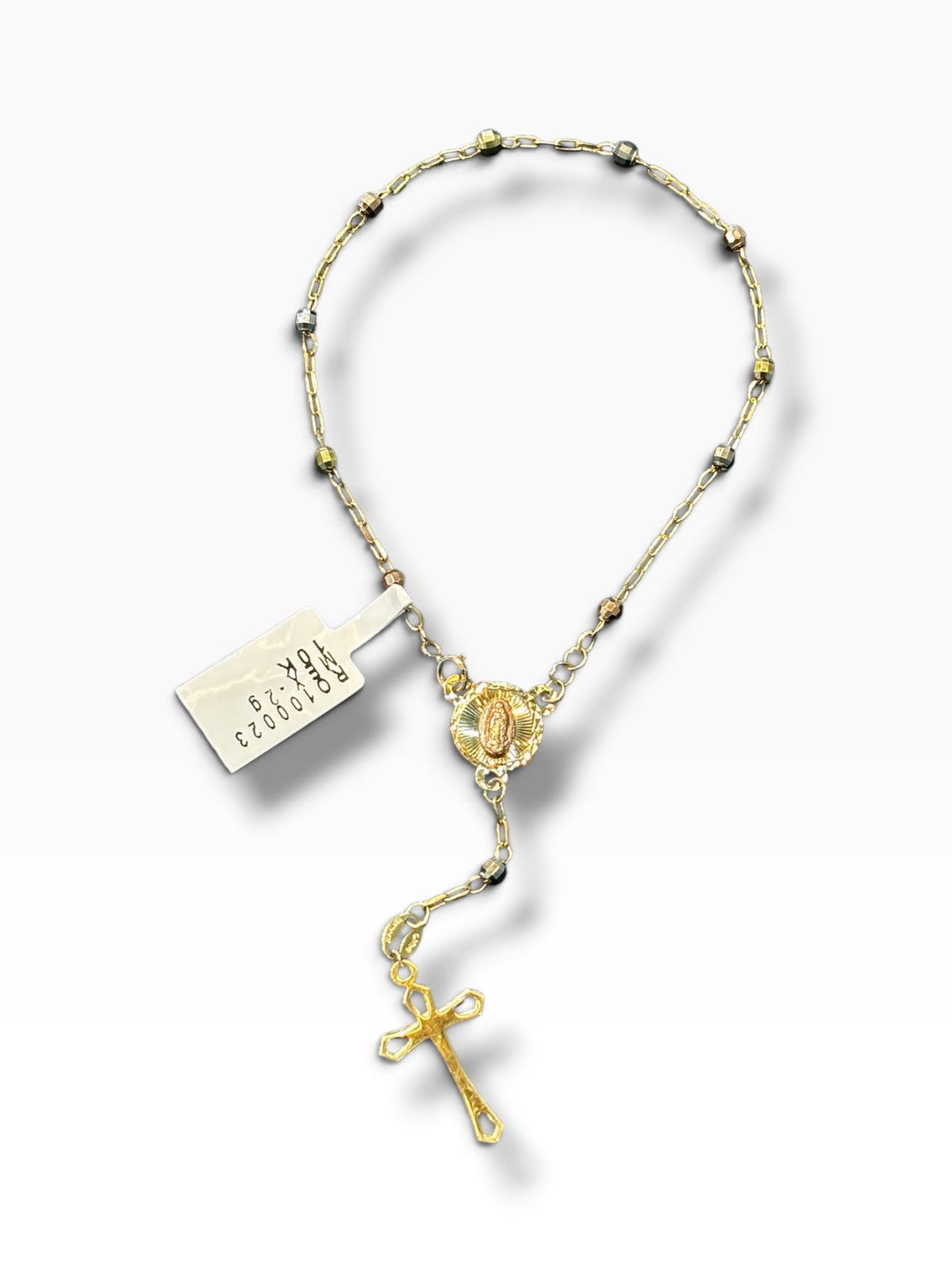 Pulsera de Misterio Virgen de Guadalupe Oro 10K