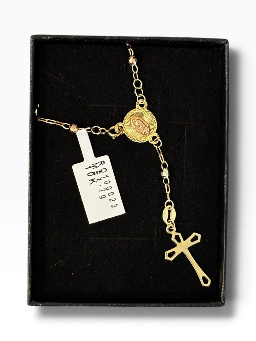 Pulsera de Misterio Virgen de Guadalupe Oro 10K