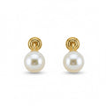 Broquel de perla de Joyería ROMA, elegante con perlas blancas y diseño clásico para ocasiones especiales