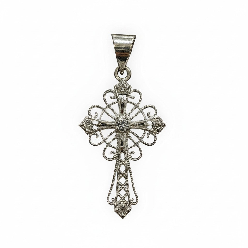 Cruz Ornamental de Plata .925