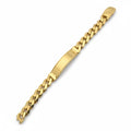 Esclava cubana de oro 10K de 21 cm con diseño detallado, joyería ROMA, visible en la imagen.