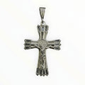 Cruz Crucifijo con Zirconias Baguette — Plata .925