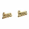 Broquel de oro 10K Love de Joyería ROMA con diseño en forma de corazón y acabado brillante.