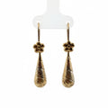 Aretes Largos Pensamiento de Oro 10K