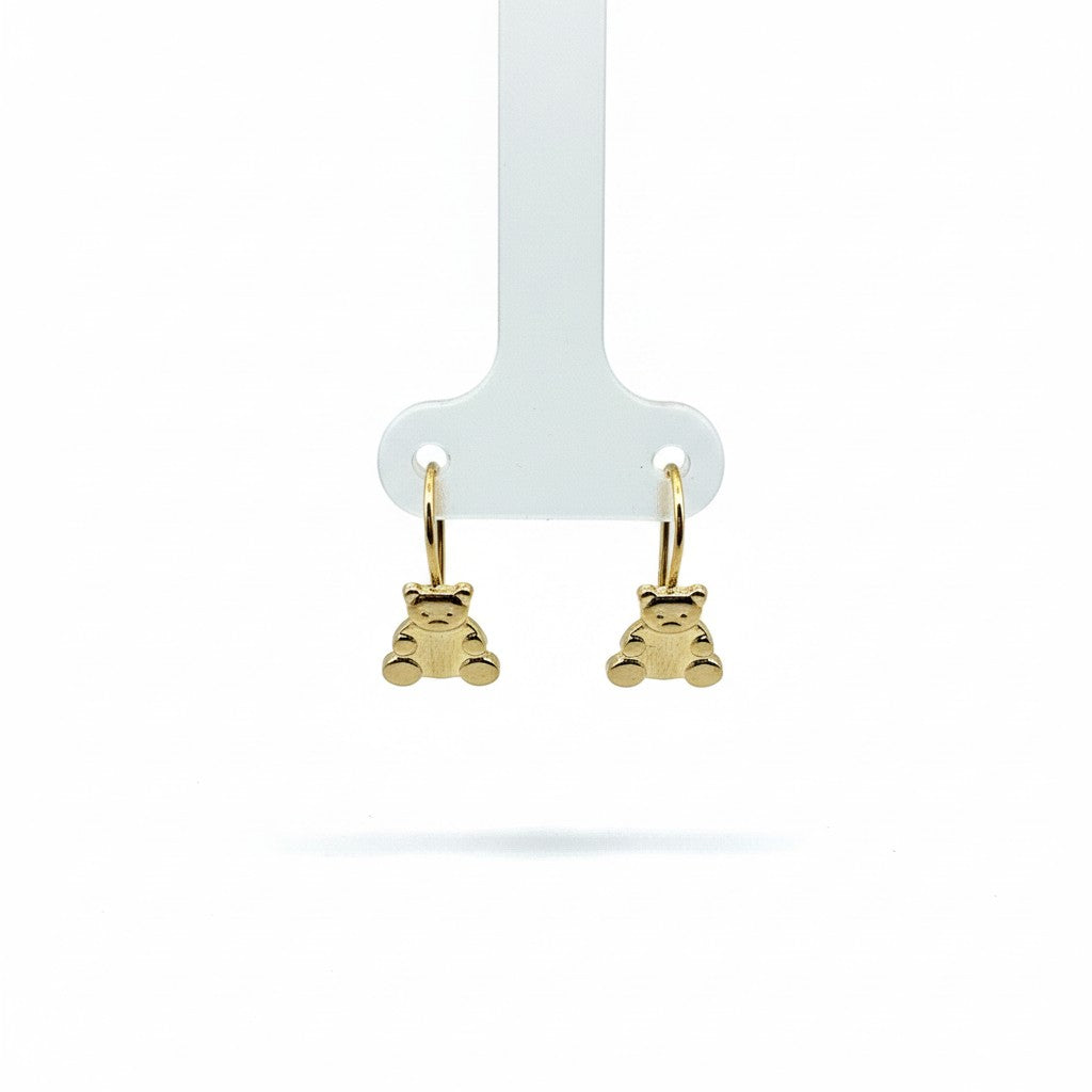 Aretes de Oro 10K con Figura de Osito