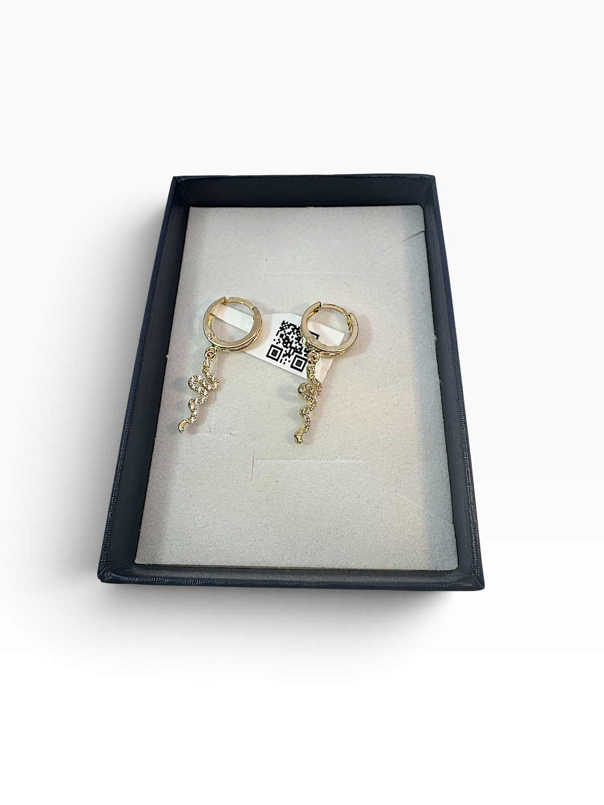 Aretes Huggie con Serpiente - Oro 10K