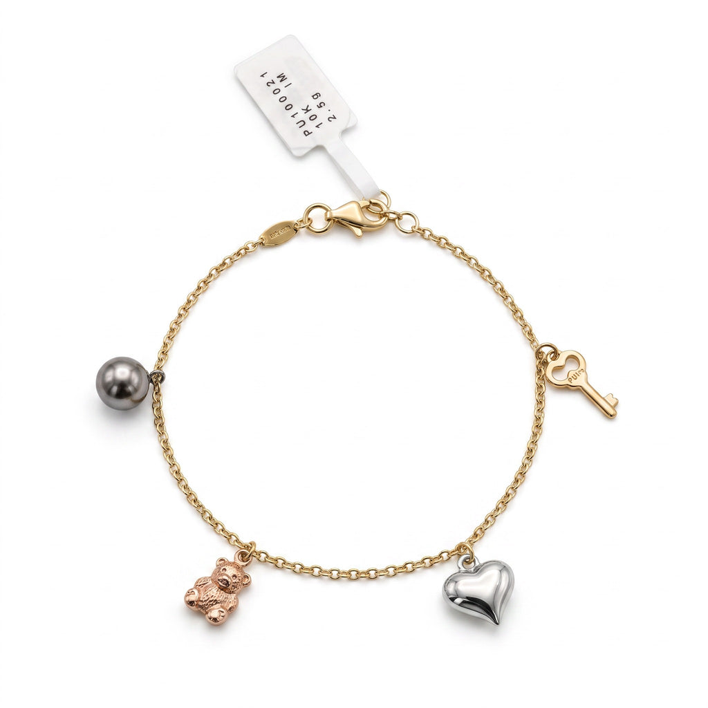 Pulsera Estilo Charms de Oro 10K