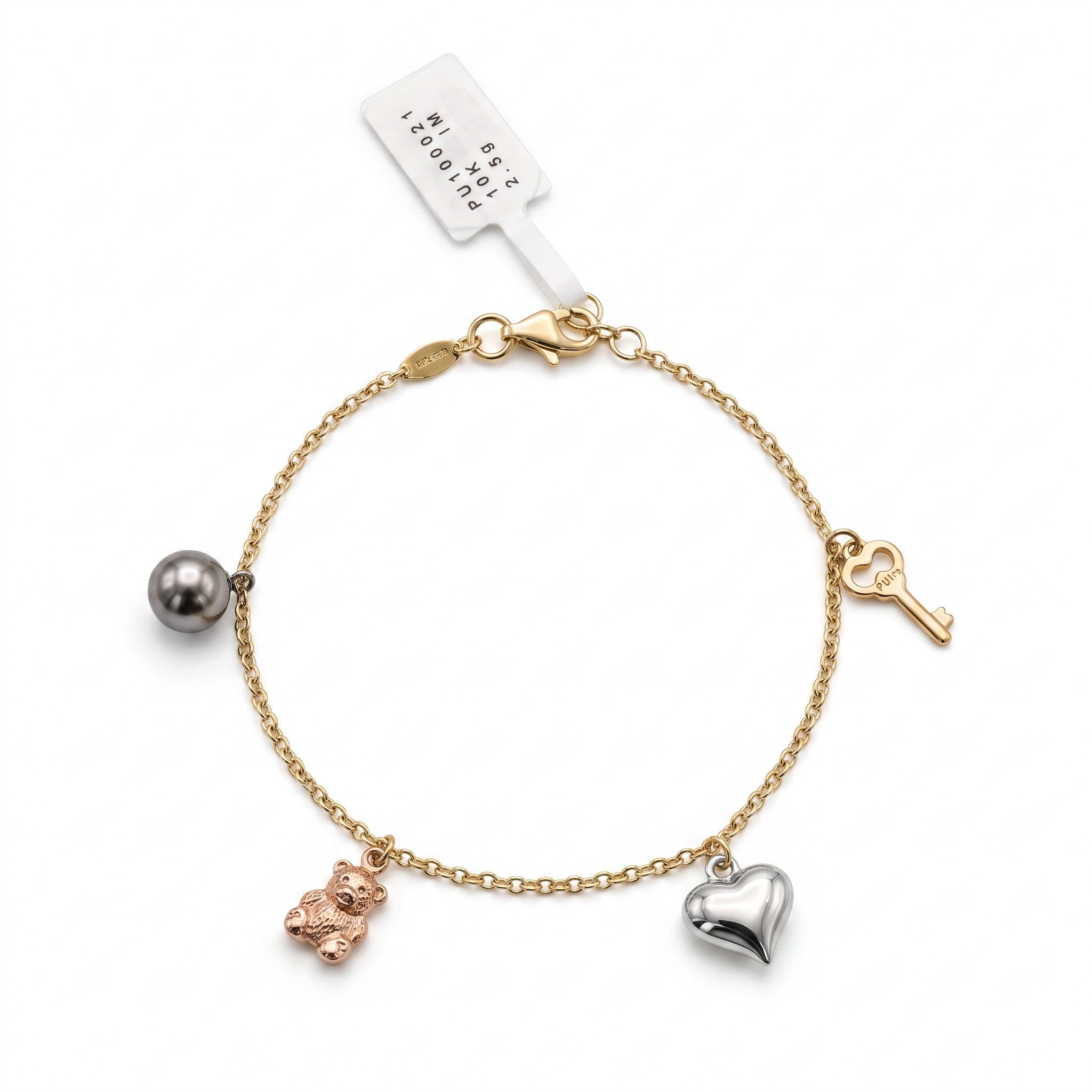 Pulsera Estilo Charms de Oro 10K