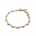 Pulsera Lunas Tricolor de Oro 10K