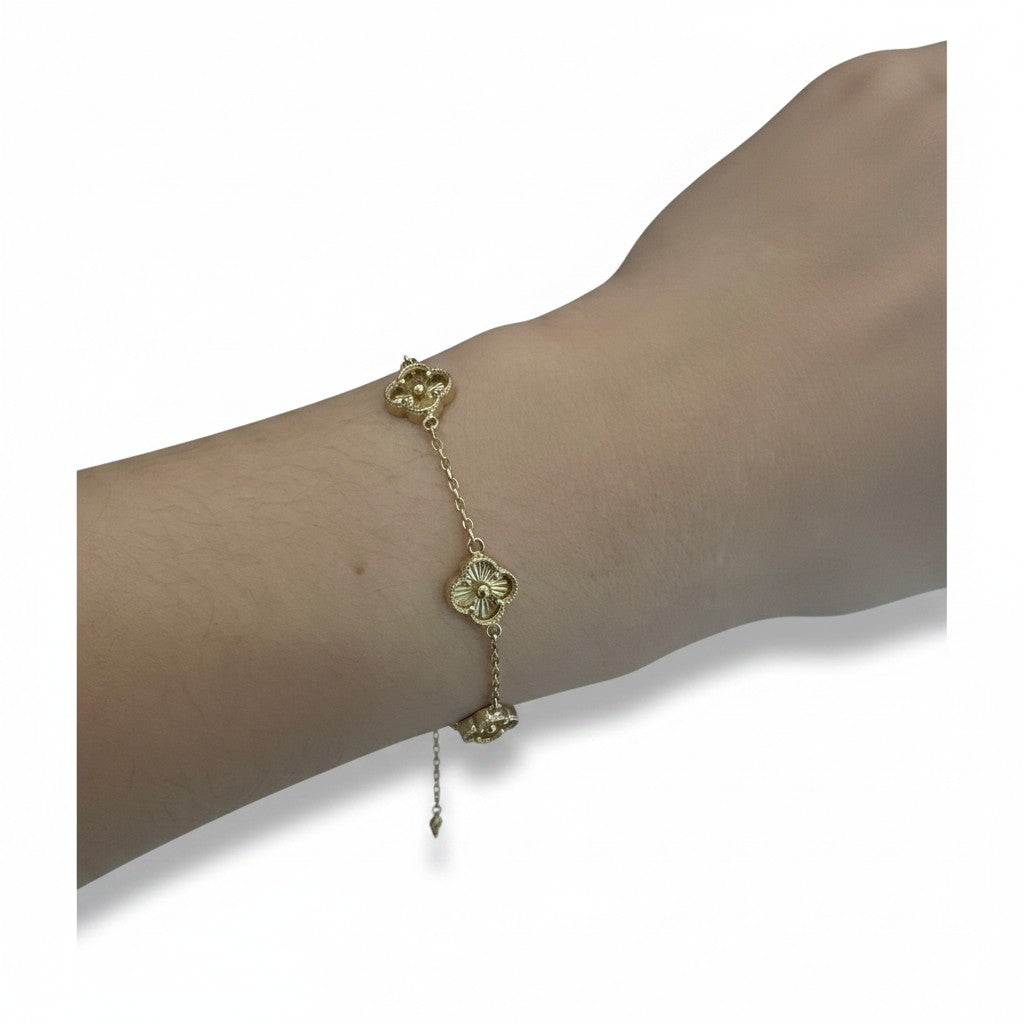 Pulsera Trébol de Oro 10K