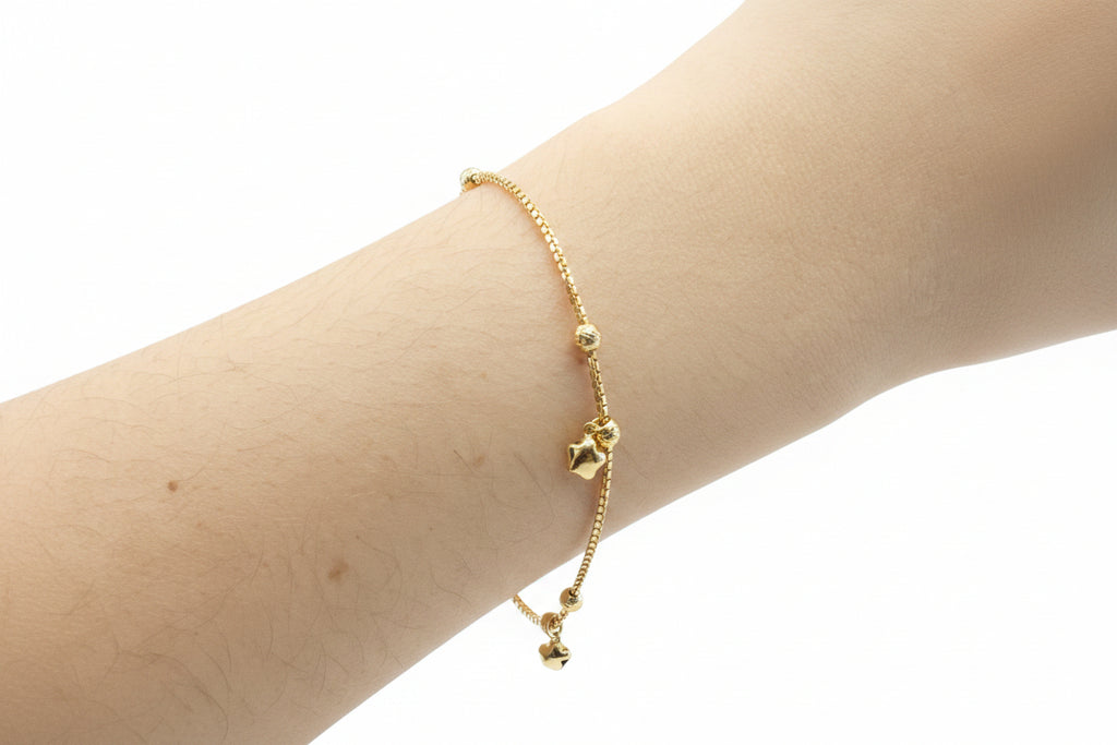 Pulsera Corazón Bomba de Oro 10K