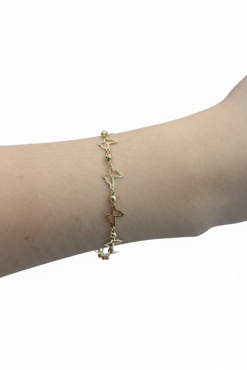 Pulsera Mariposas de Oro 10K