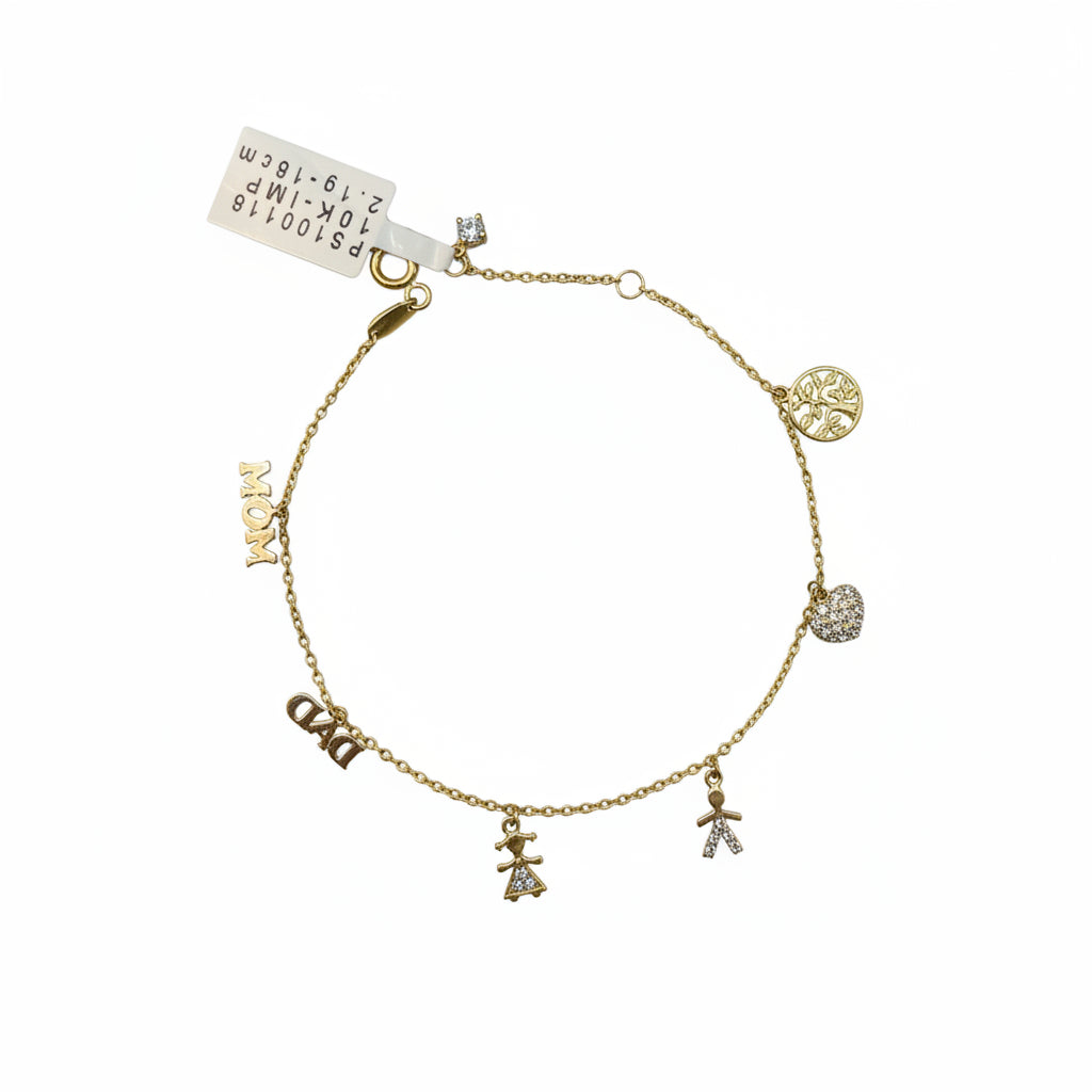 Pulsera Familia de Oro 10K