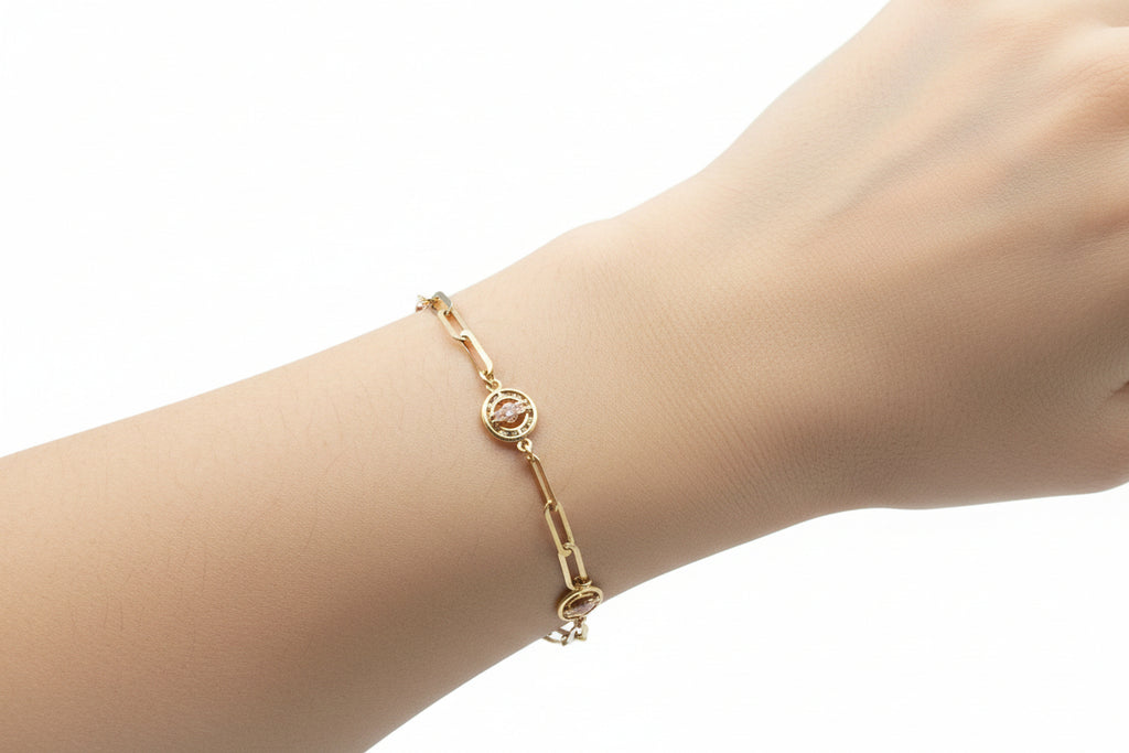 Pulsera San Judas Tadeo de Oro 10K