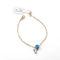 Pulsera Ojo Turco y Delfín de Oro 10K