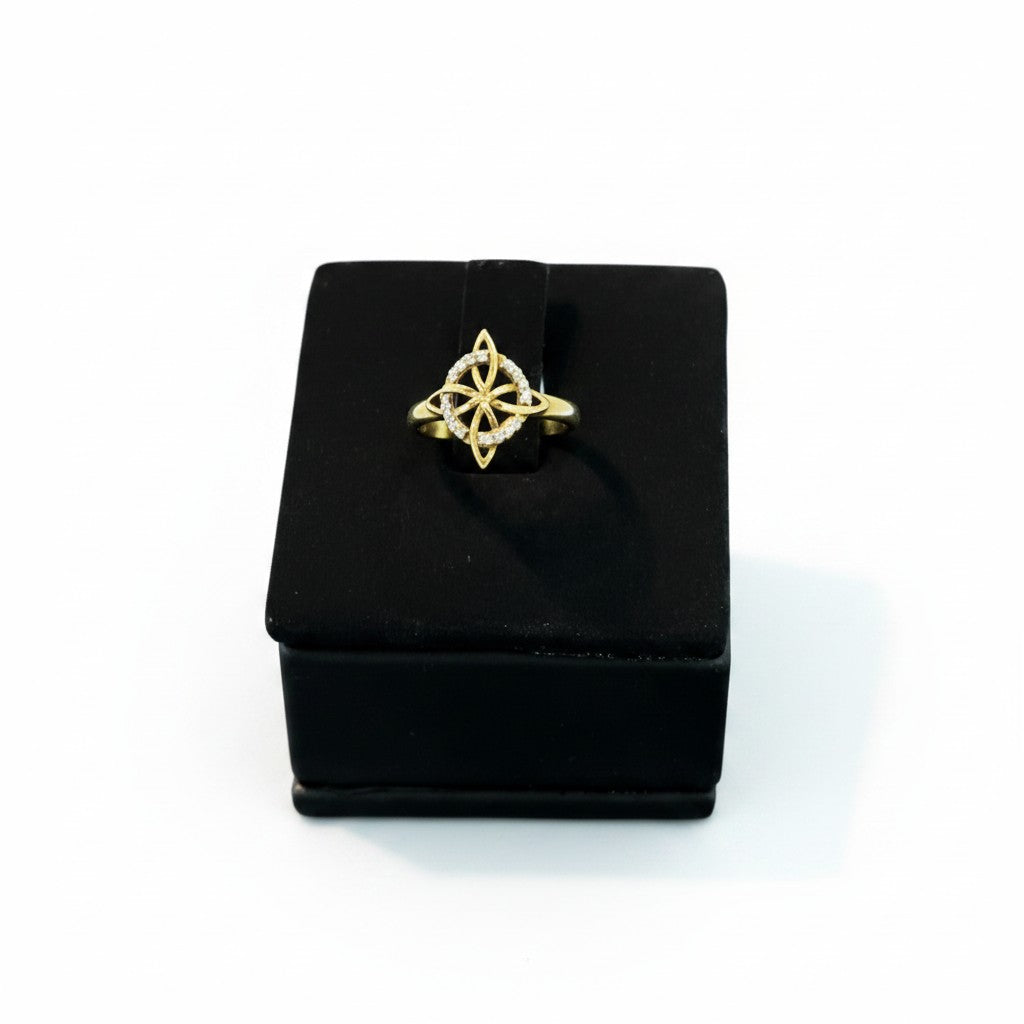 Anillo Nudo de Bruja en Oro 10K