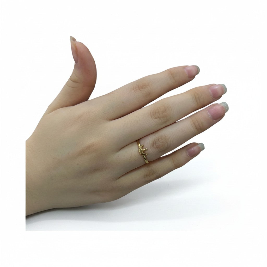 Anillo Corona en Oro 10K