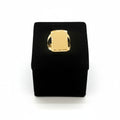 Anillo Placa Cuadrada de Oro 10K