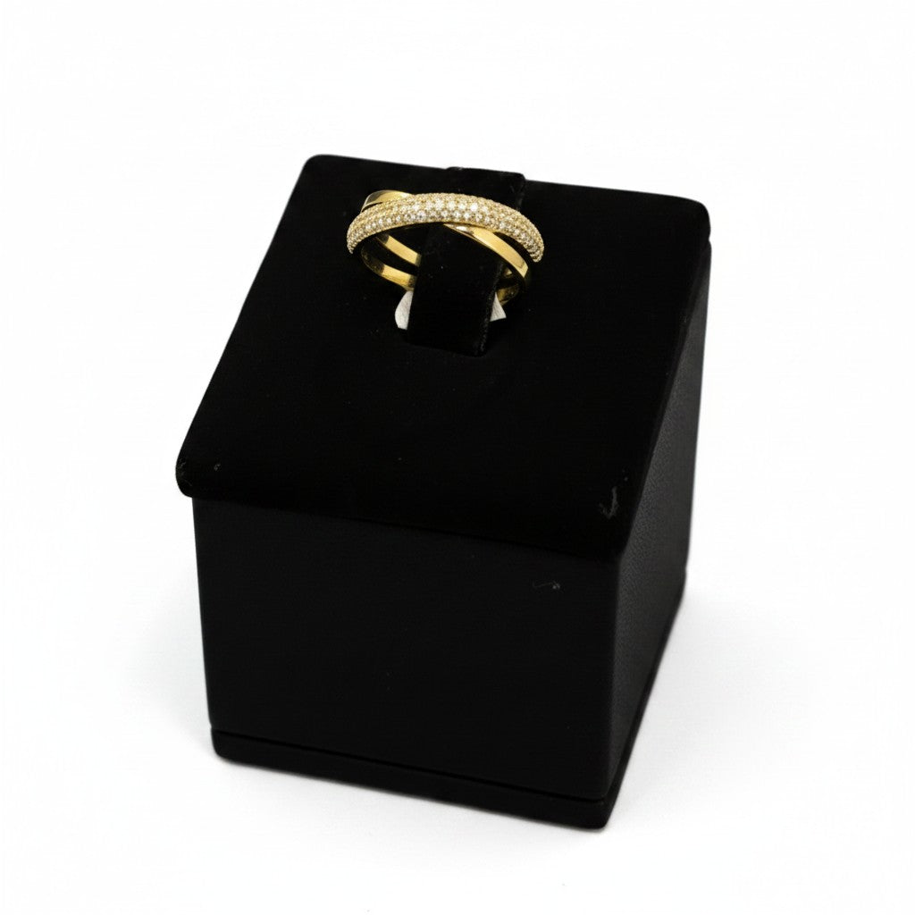 Anillo Cruzado de Oro 10K