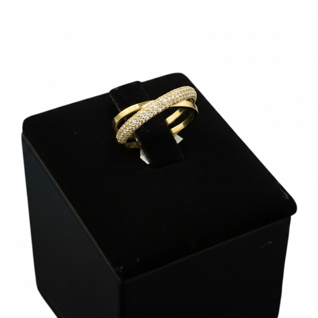 Anillo Cruzado de Oro 10K