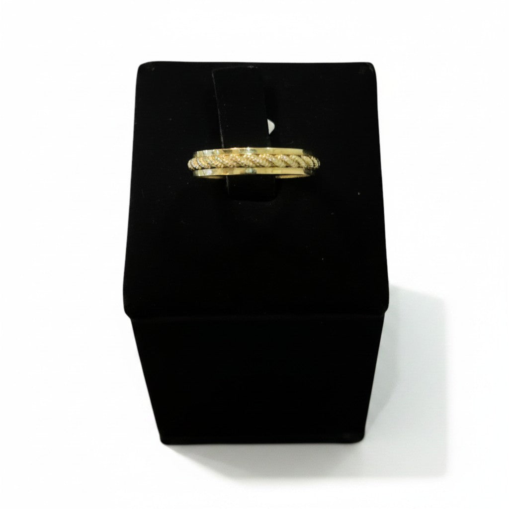 Anillo Diseño Cadena Torzal Oro 10K