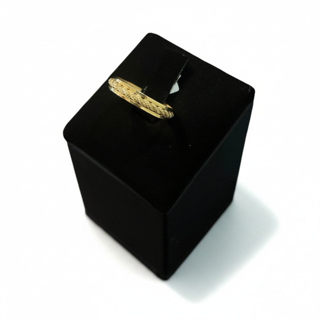 Anillo Diseño Cadena Torzal Oro 10K