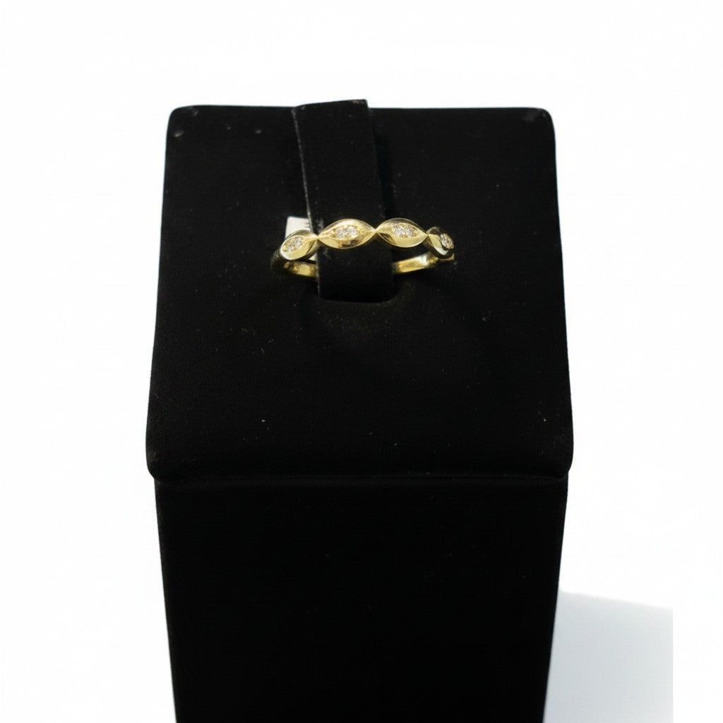 Churumbela Media con Zirconias Oro 10K