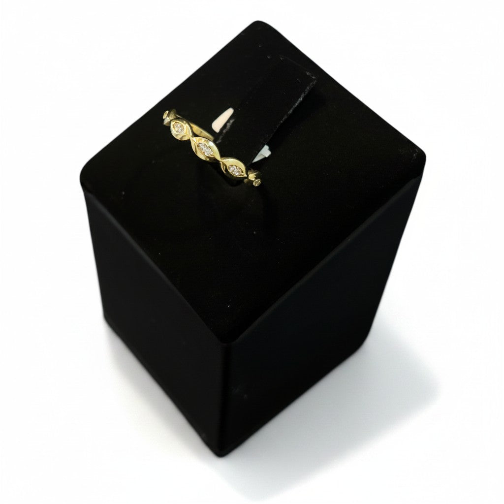 Churumbela Media con Zirconias Oro 10K
