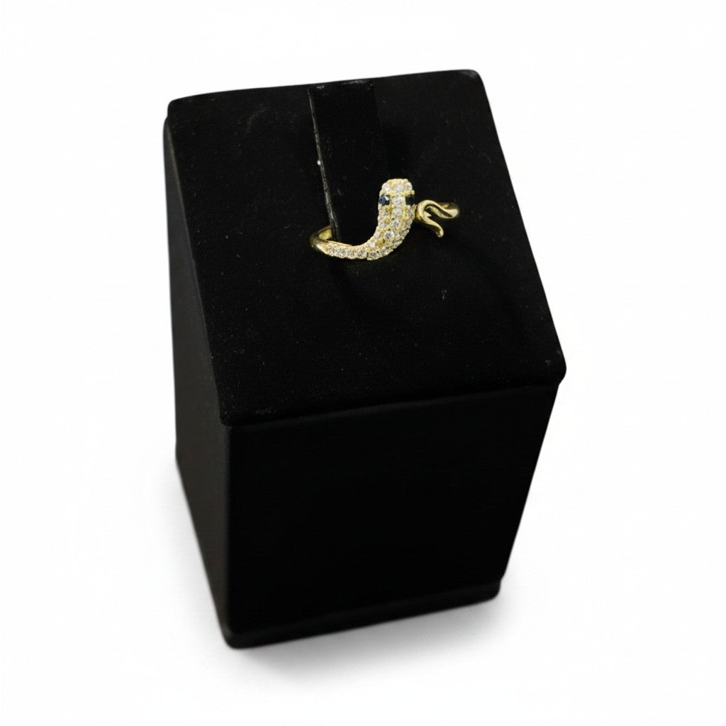 Anillo de Víbora con Zirconias Oro 10K