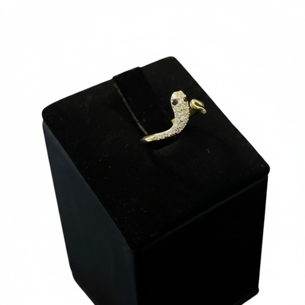 Anillo de Víbora con Zirconias Oro 10K