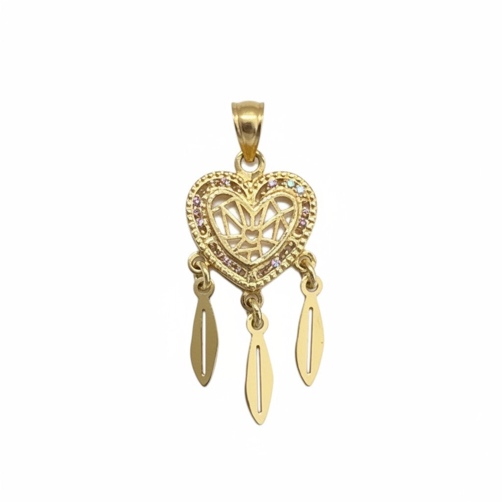 Dije Atrapasueños Corazón de Oro 10K