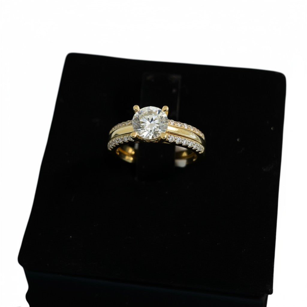 Anillo Solitario de Oro 10K