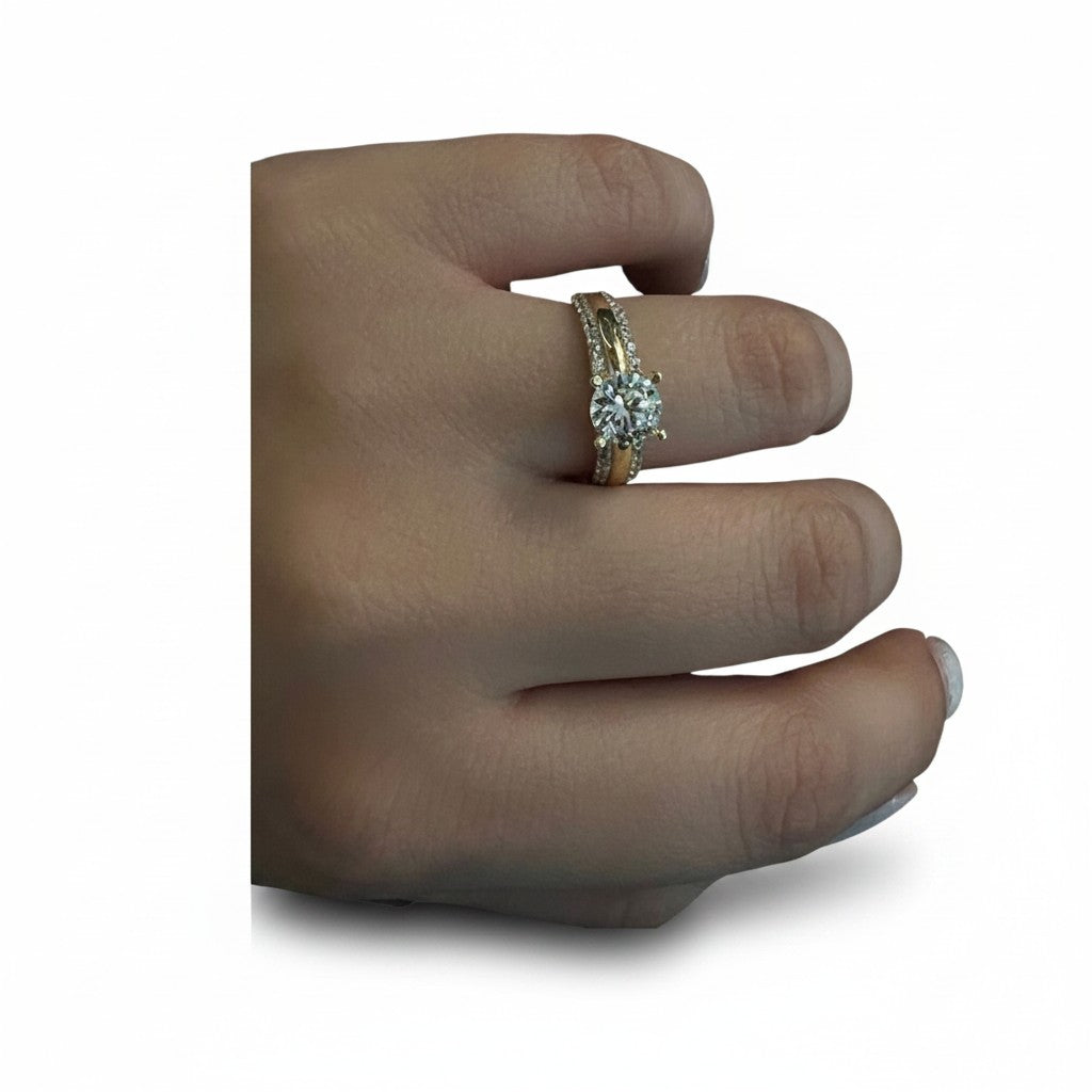 Anillo Solitario de Oro 10K