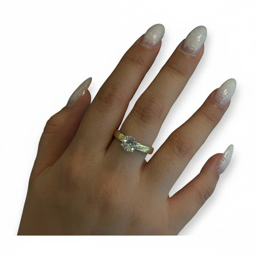 Anillo Solitario de Oro 10K