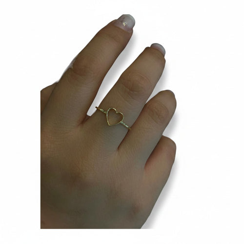 Anillo Corazón de Oro 10K