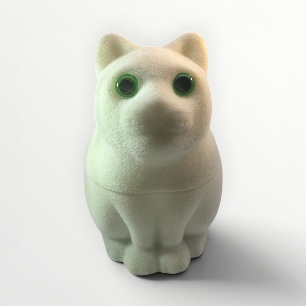 Caja Gatito para Anillo | Estuche de Gamuza Color Crema