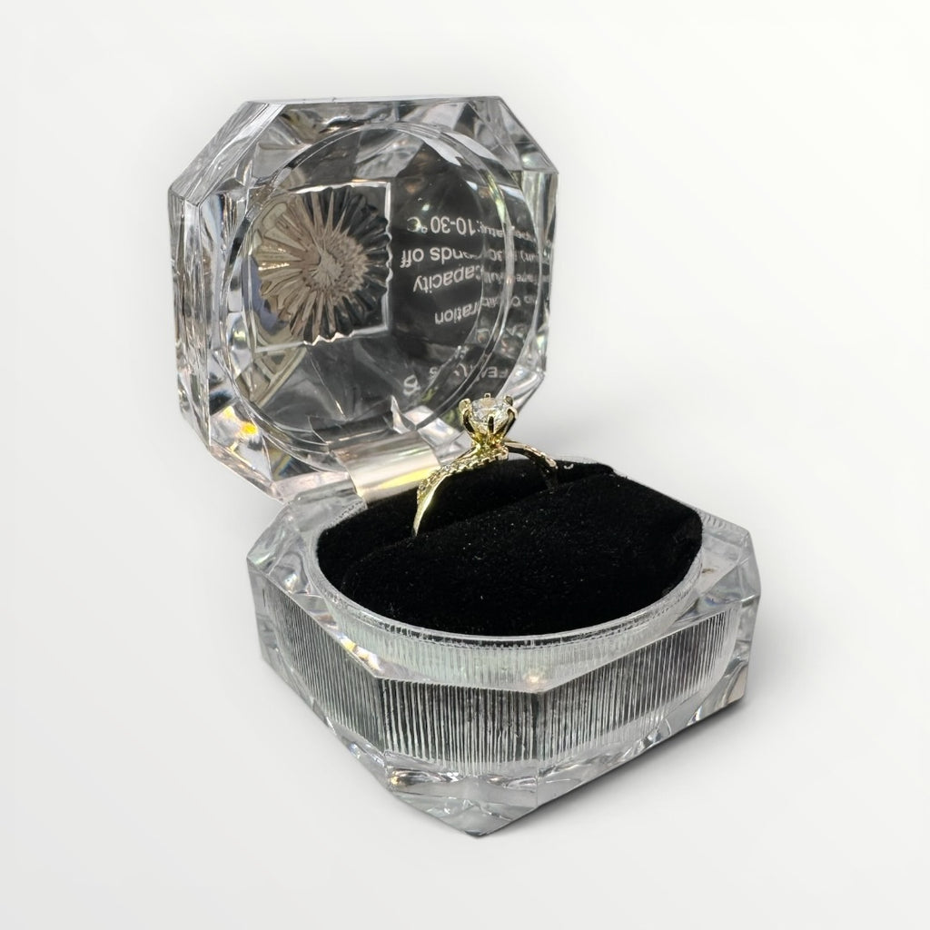 Estuche Acrílico para Anillos | Transparente | Ideal para Regalo