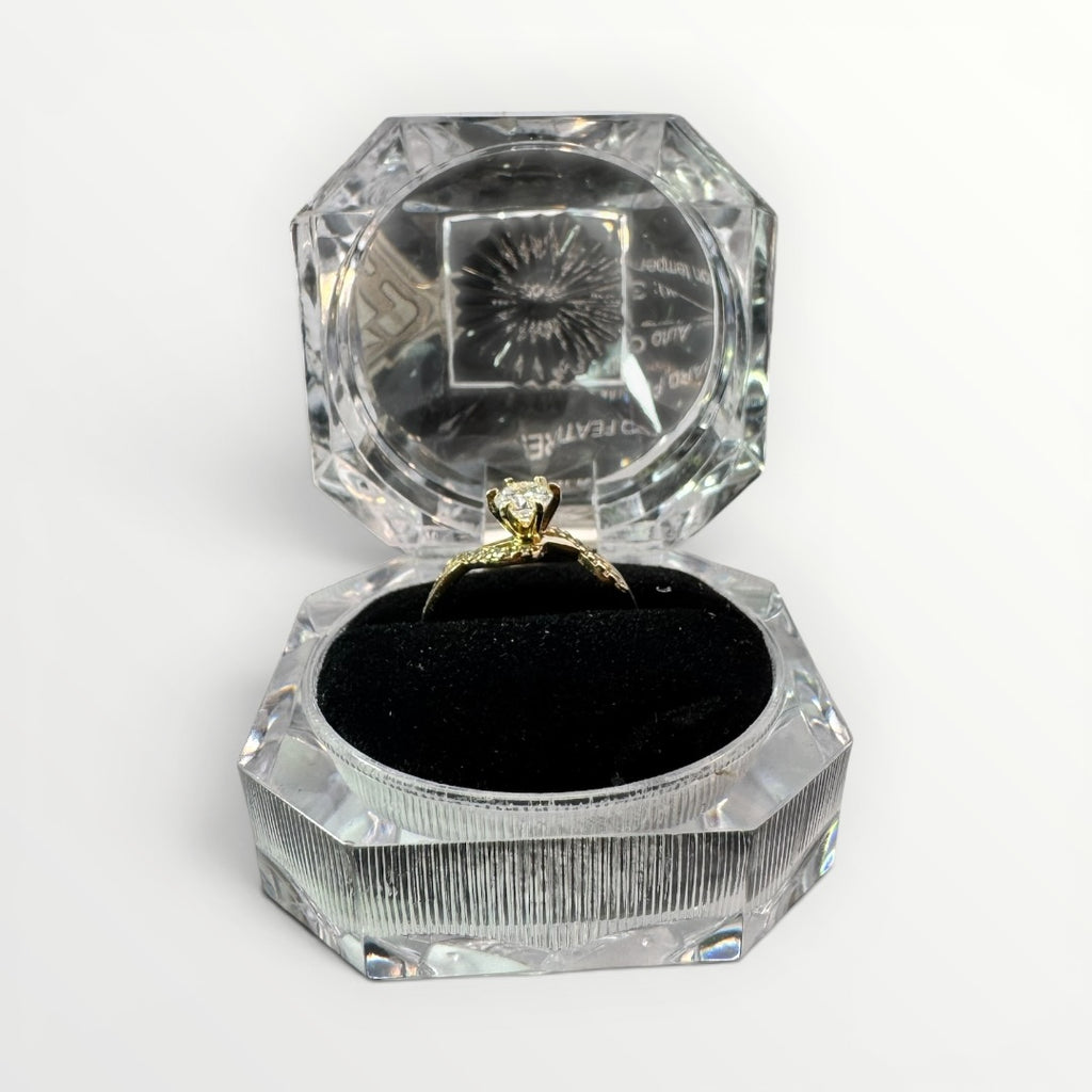 Estuche Acrílico para Anillos | Transparente | Ideal para Regalo
