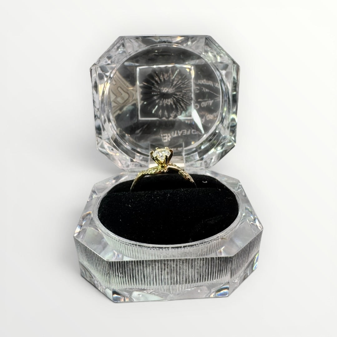 Estuche Acrílico para Anillos | Transparente | Ideal para Regalo