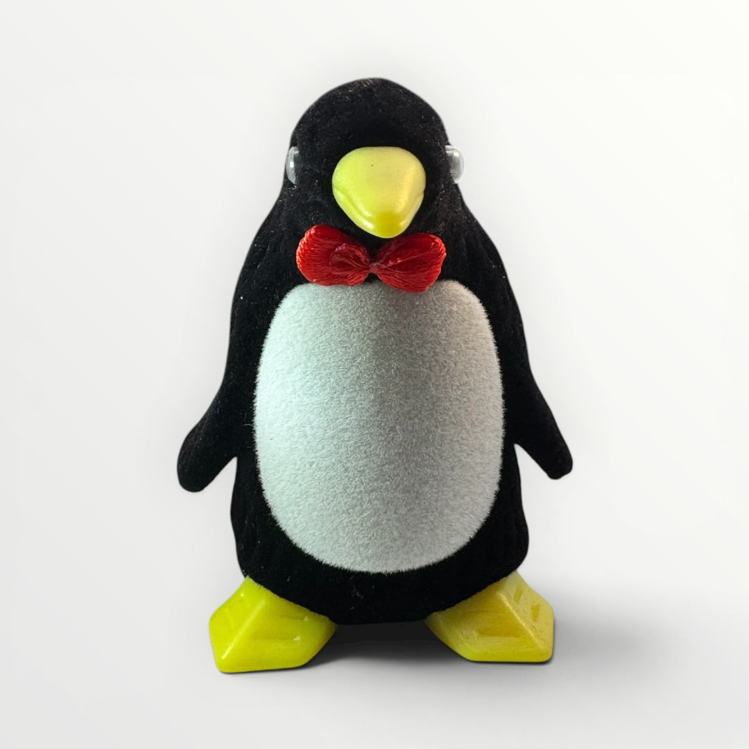Caja Pingüino para Anillo | Estuche de Gamuza Decorativo