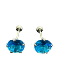 Broqueles Recto Color Plata .925 - 6 mm