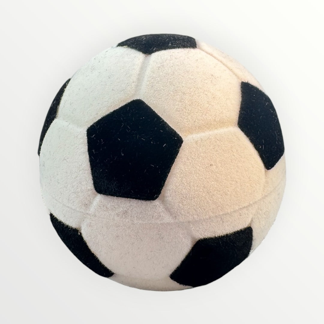 Caja Balón de Fútbol para Anillo | Estuche de Gamuza Deportivo