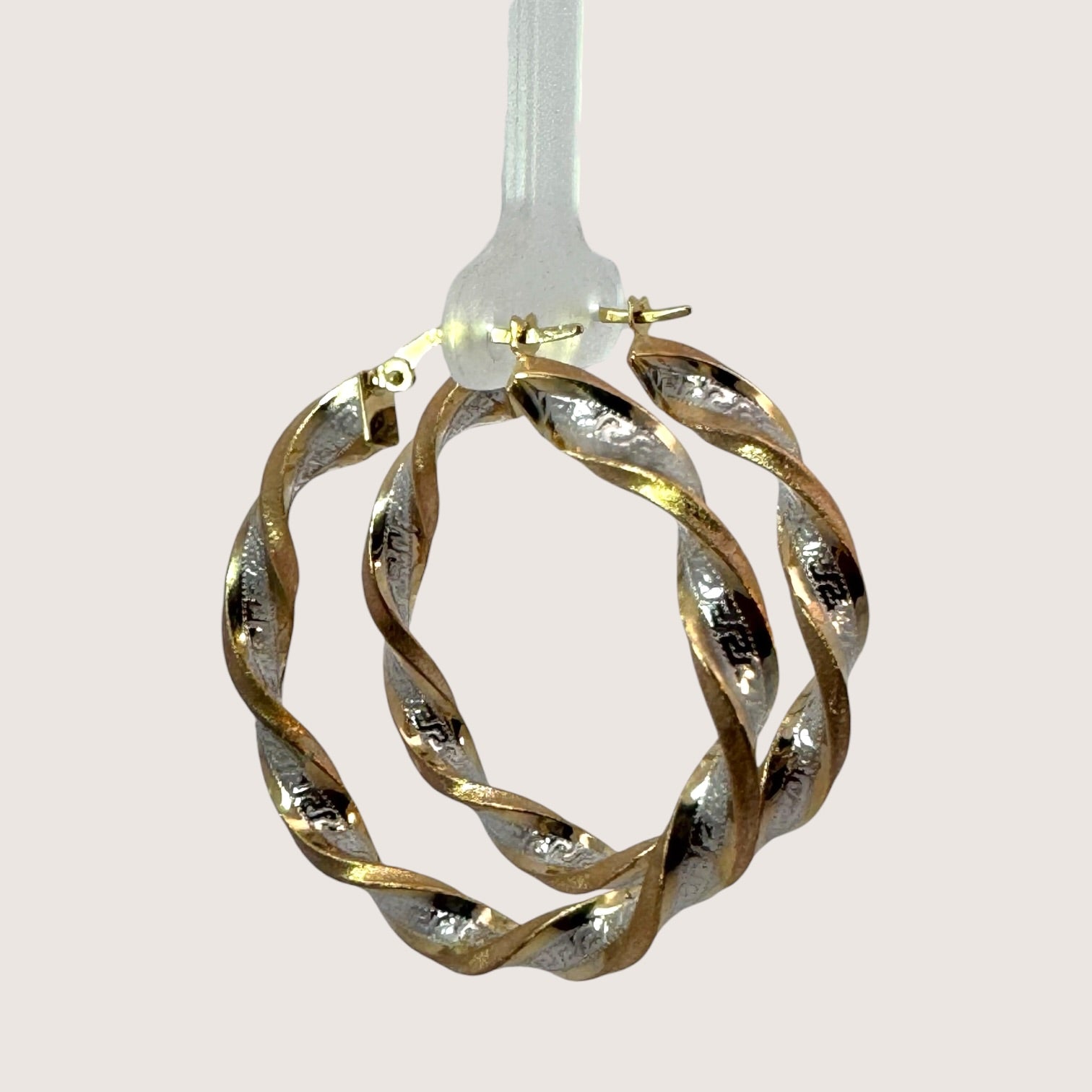 Arracadas Trenzadas Bicolor Oro 10K