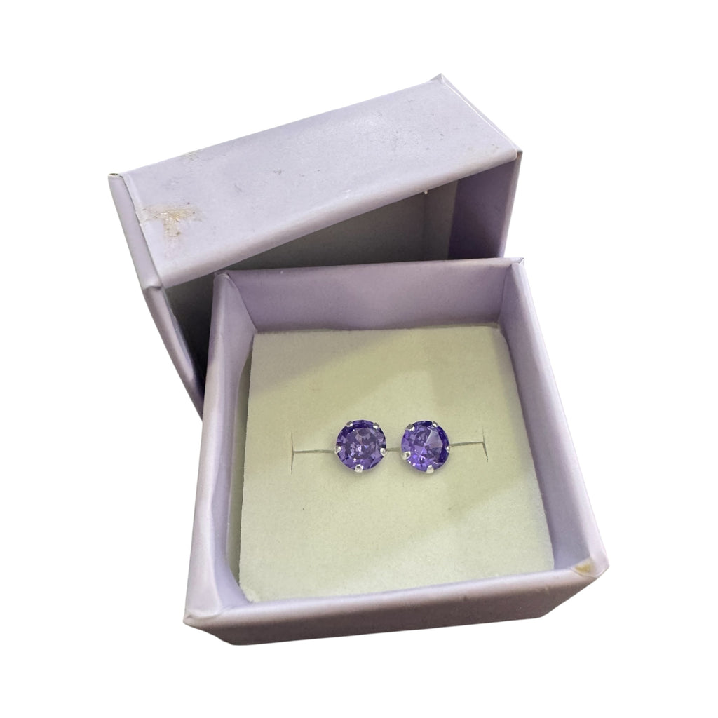 Broqueles Recto Color Plata .925  - 7 mm