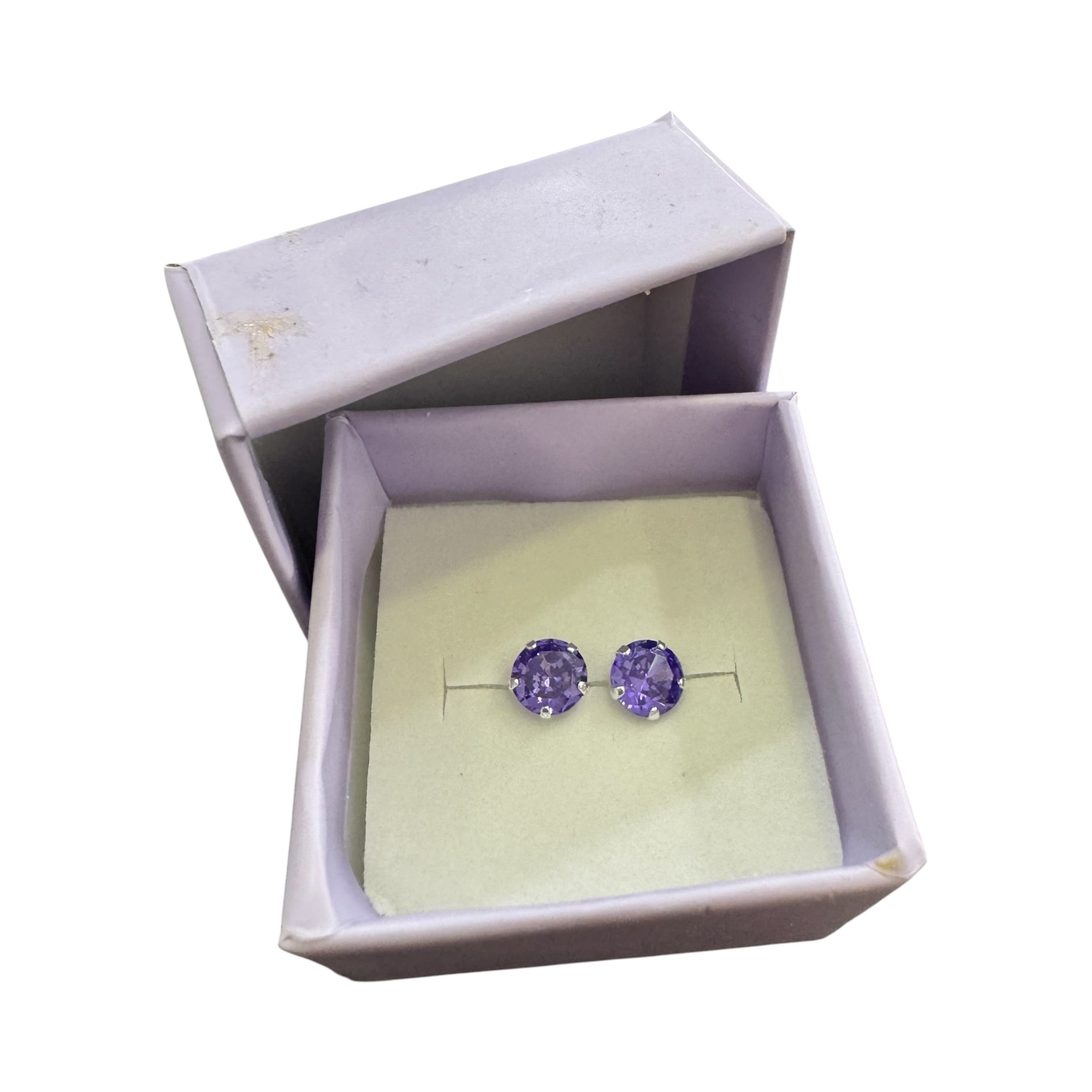 Broqueles Recto Color Plata .925  - 7 mm