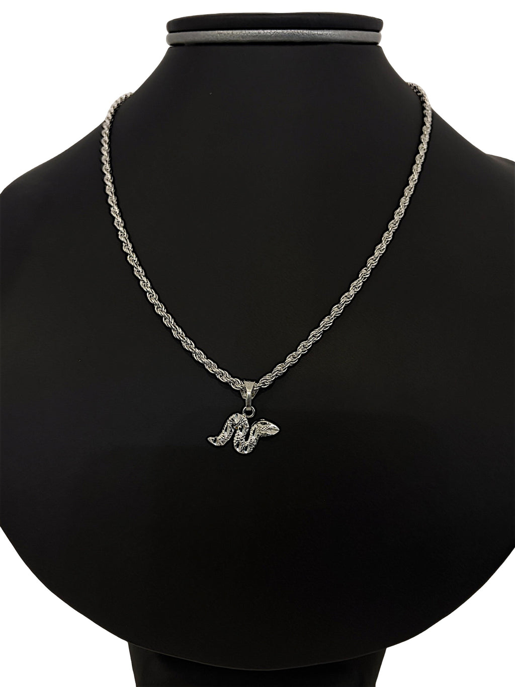 Dije Serpiente Diamantada en Plata .925