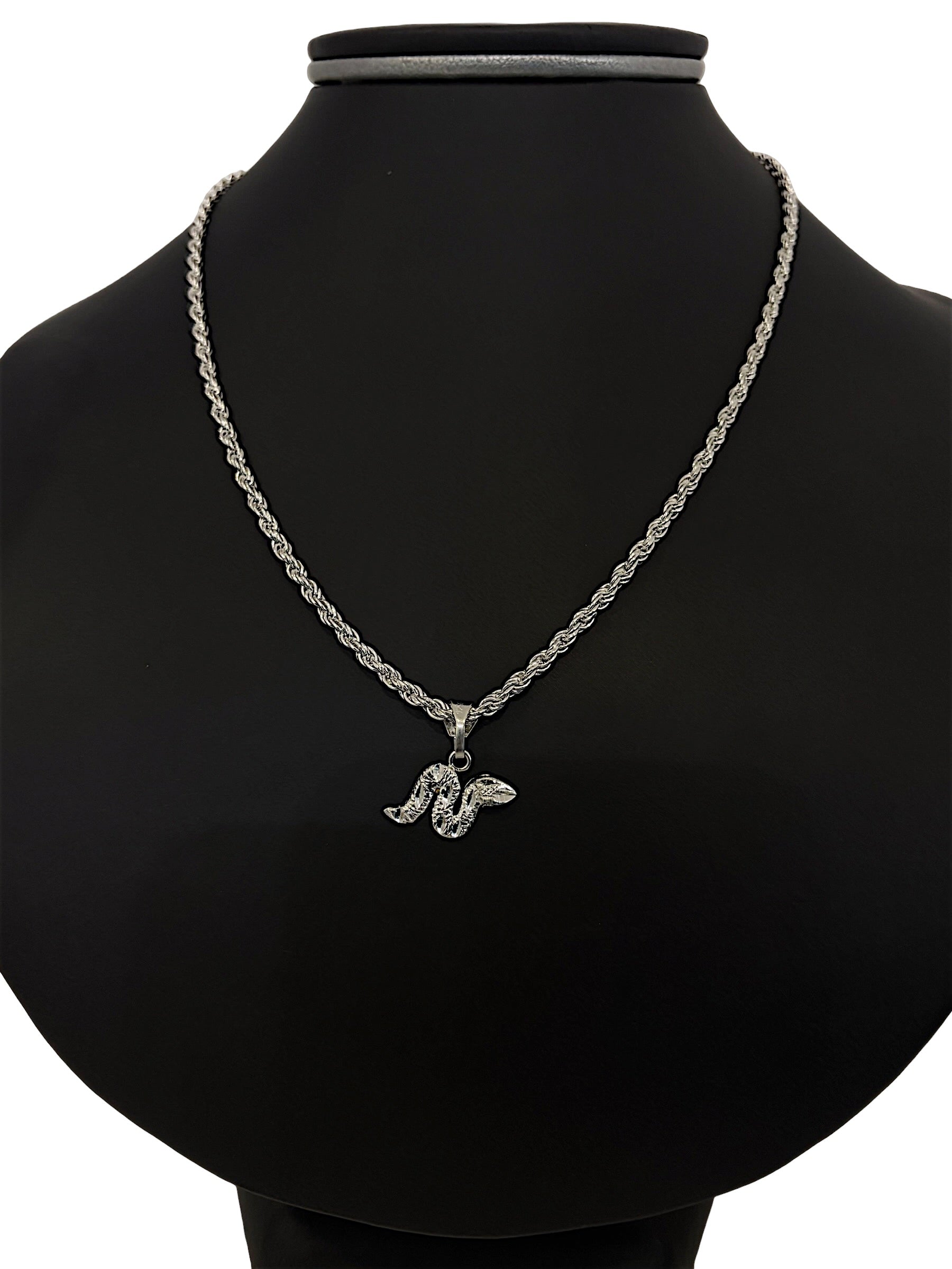 Dije Serpiente Diamantada en Plata .925