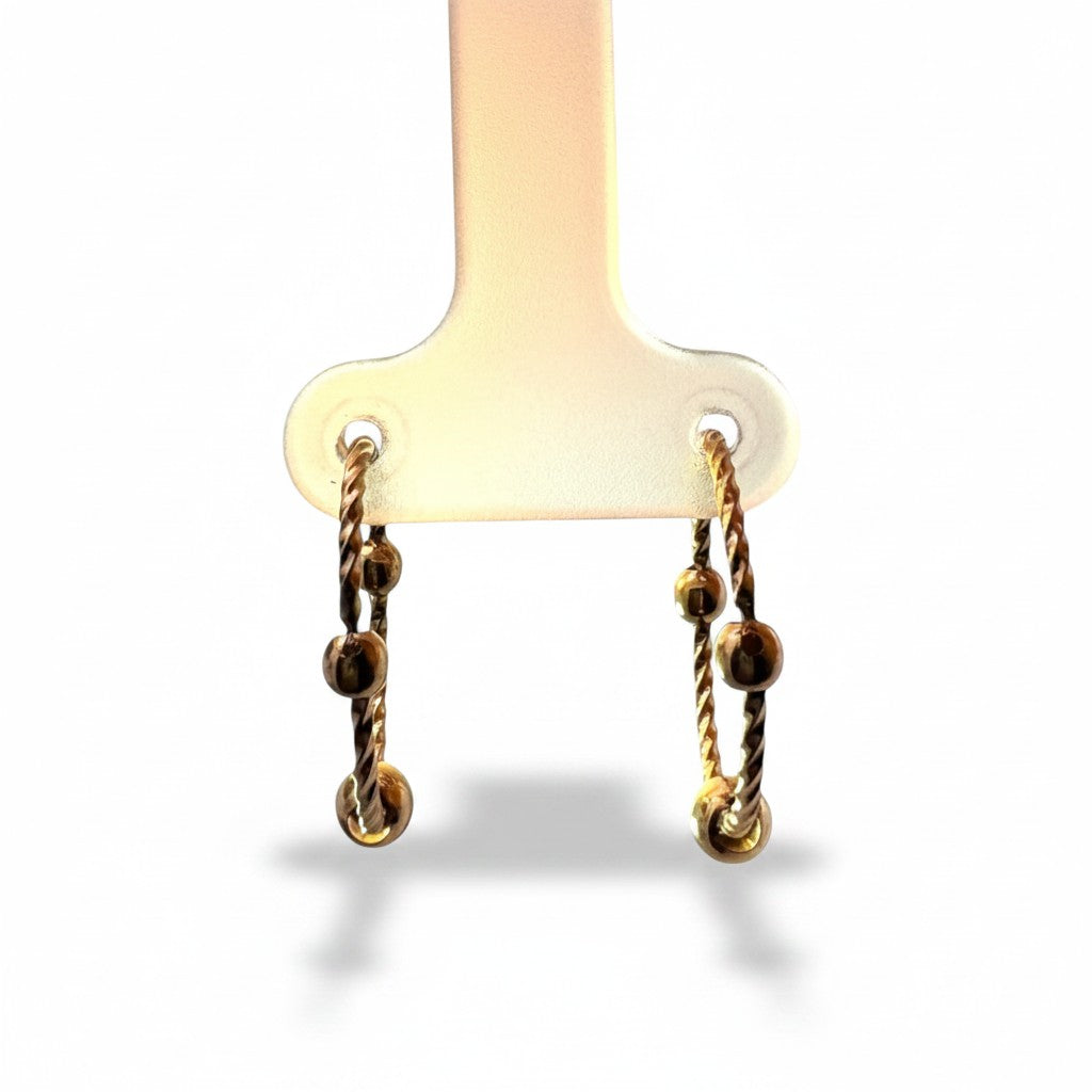 Aretes Doble Círculo Oro 10K