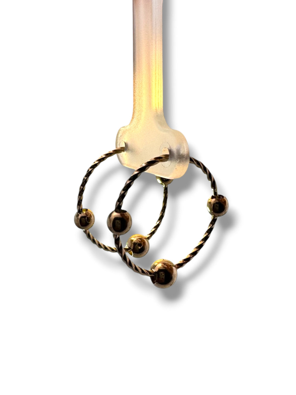 Aretes Doble Círculo Oro 10K