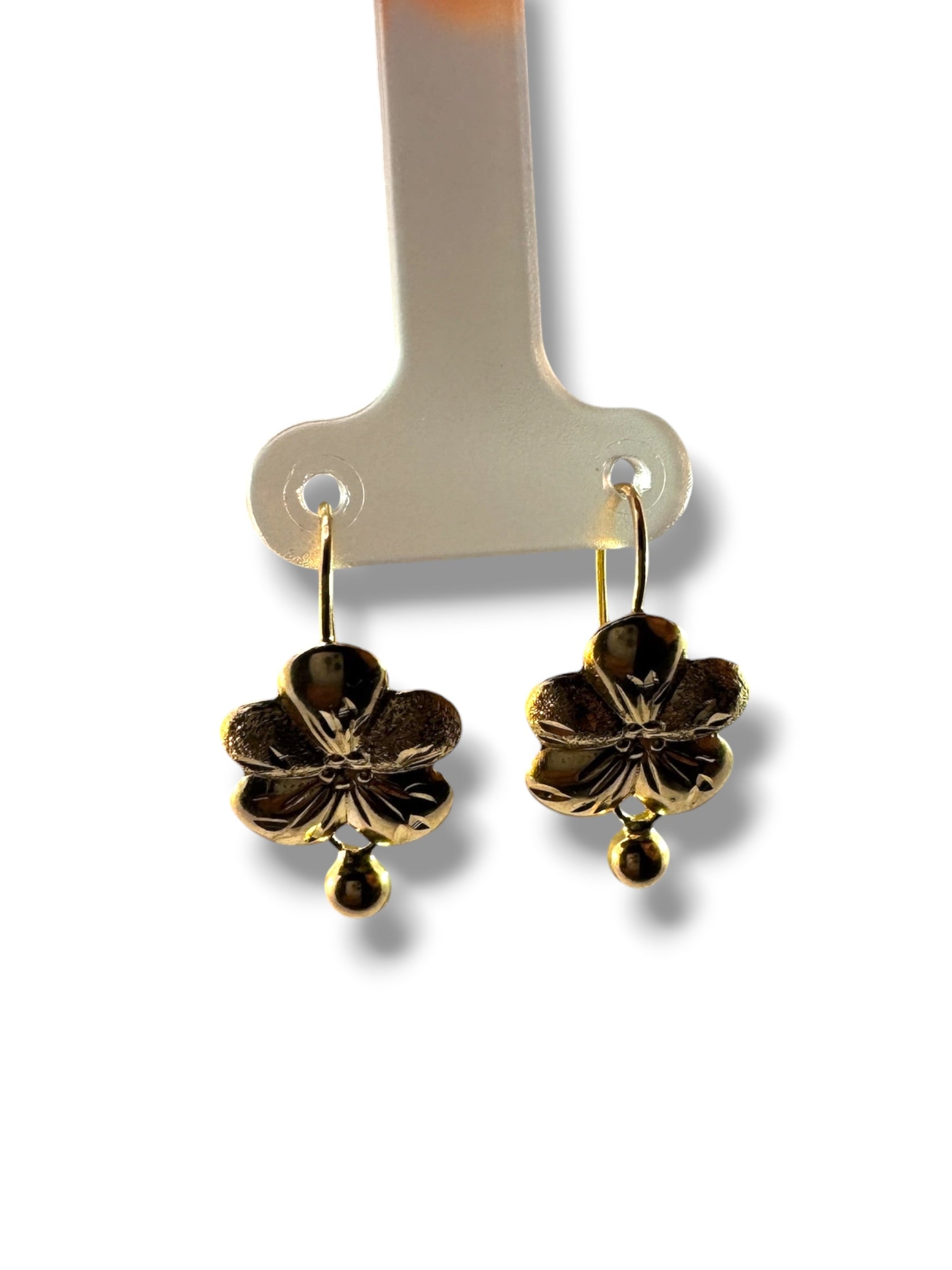 Aretes Pensamiento Oro 10K